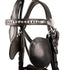 Ideal Dazzle Straight Leather Browband on black bridle