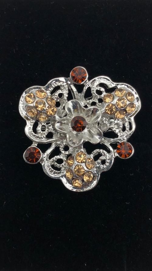 Russet Rhinestone Pin