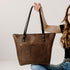 Urban Zipper Leather Tote