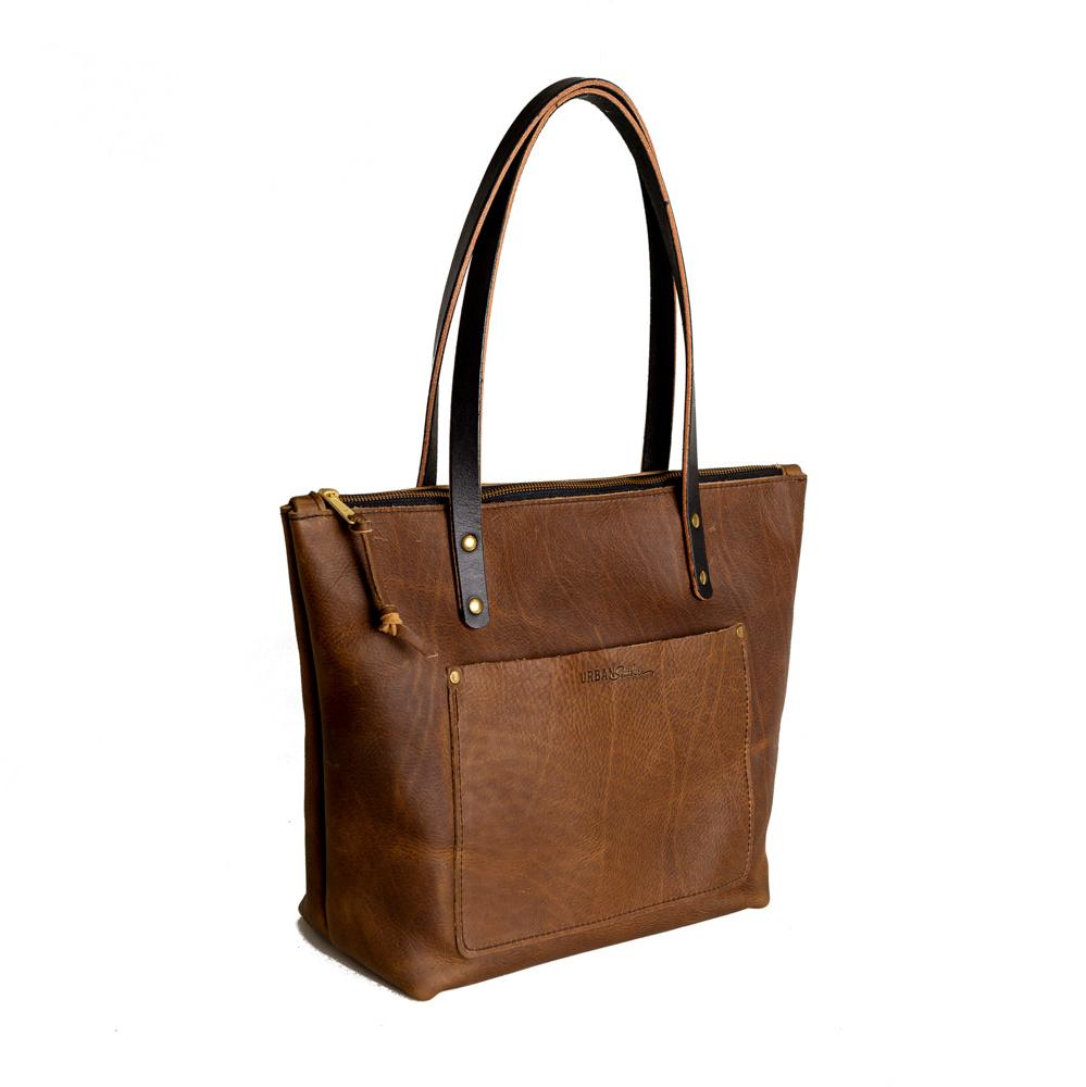 Urban Zipper Leather Tote